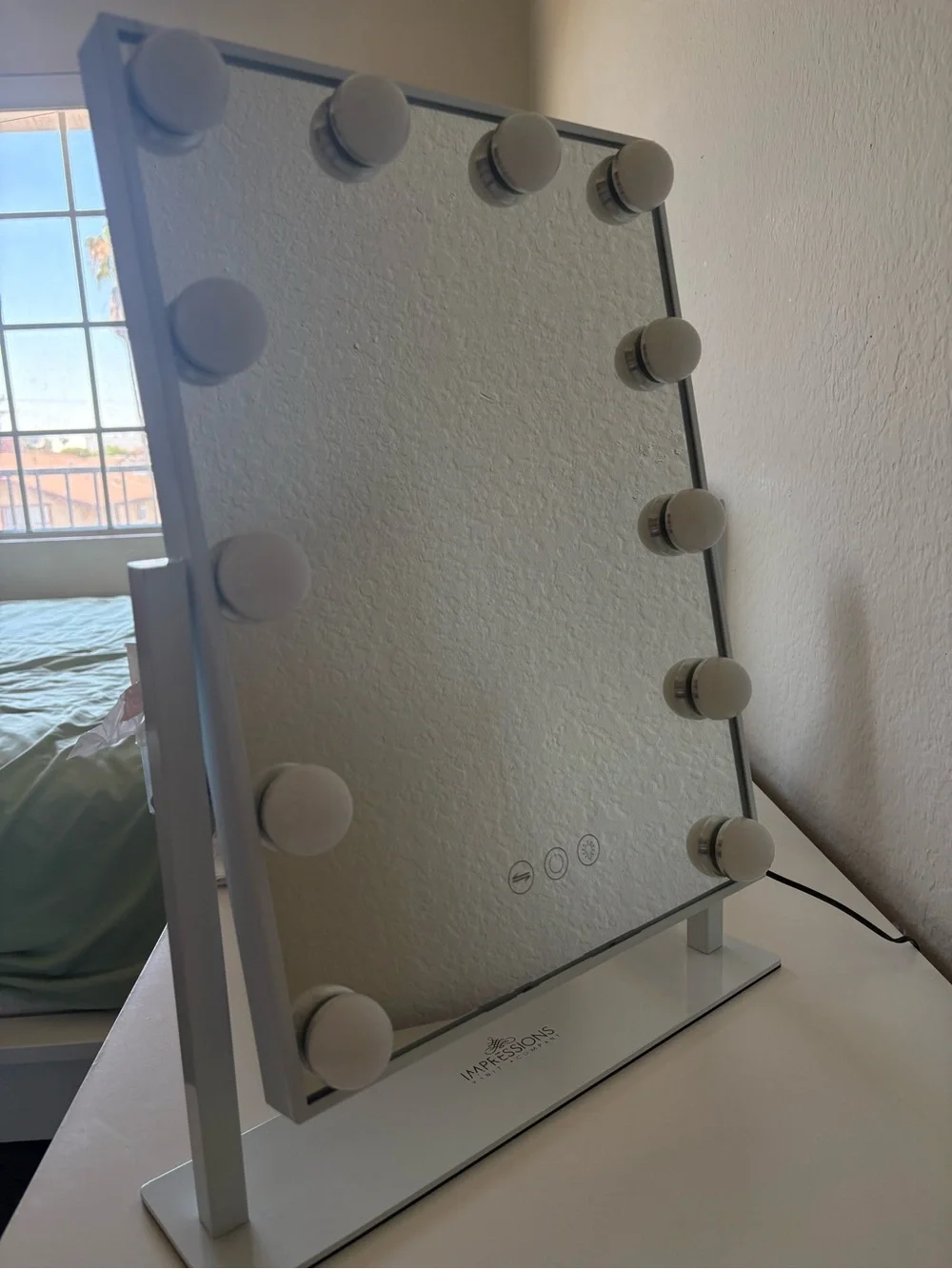 Illuminated Vanity Mirror in White by Impressions Vanity